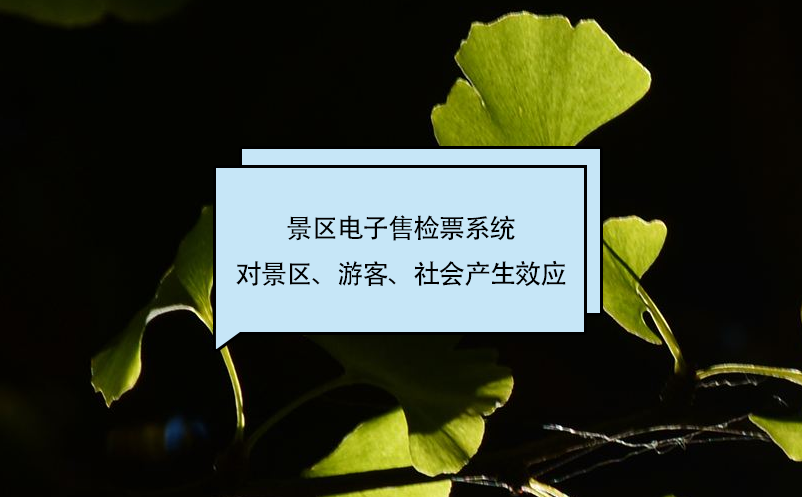 景區(qū)電子售檢票系統(tǒng)對(duì)景區(qū)、游客、社會(huì)產(chǎn)生效應(yīng)