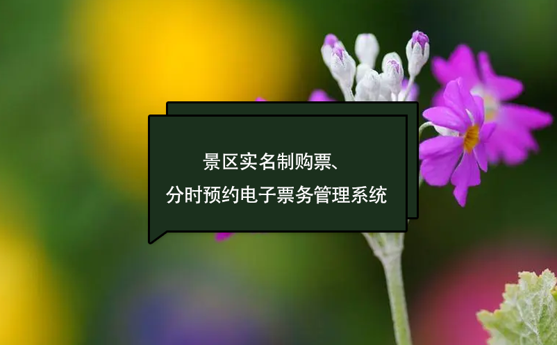 景區(qū)實名制購票、分時預(yù)約訂票電子票務(wù)管理系統(tǒng)