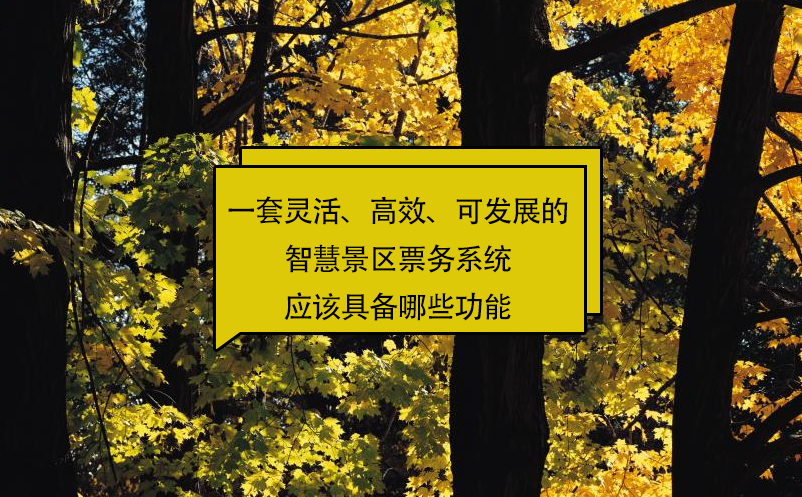 一套靈活、高效、可發(fā)展的智慧景區(qū)票務(wù)系統(tǒng)應(yīng)該具備哪些功能?