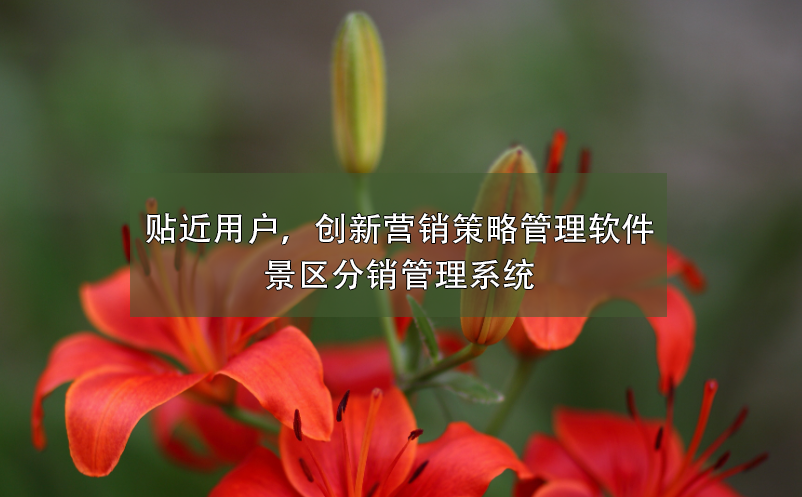 貼近用戶，創(chuàng)新營(yíng)銷策略管理軟件---景區(qū)分銷管理系統(tǒng)