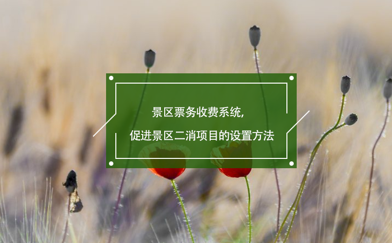 景區(qū)票務收費系統(tǒng)，促進景區(qū)二消項目的設置方法