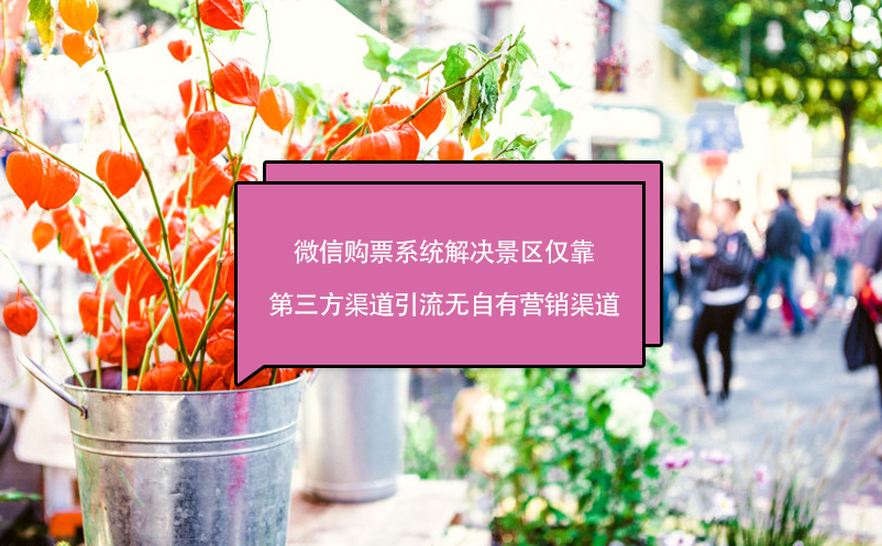 微信購(gòu)票系統(tǒng)解決景區(qū)僅靠第三方渠道引流無(wú)自有營(yíng)銷(xiāo)渠道