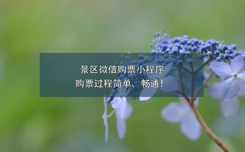 景區(qū)微信購票小程序的購票過程簡(jiǎn)單、暢通！